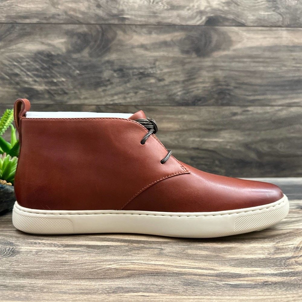 NIB FitFlop Zackery 11 44 Dark Red Chukka Ankle Boots Leather - Picture 6 of 11